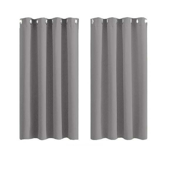Jierger 2PCS Darkening Thermal Insulated Curtain Panels for Living Room Baby Blue Color Shower Curtain Set Bath Partition Curtain No Drilling for Bedroom and Living Room 100x270cm