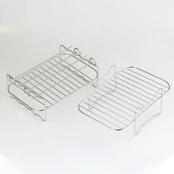 Jierger 2PCS Kitchen Utensils Double Pot Double Basket Air Fryer Accessories and Grill Ideal for Home Baking and Professional Kitchen Use