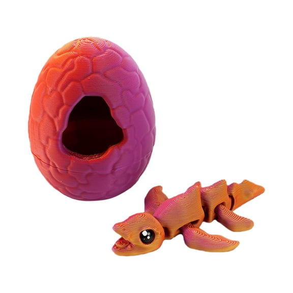 Jierger 3D Printed Dragon Egg and Baby Dragon Set, Cute Pet Dragon Easter Decor Toy Figurine, Themed Decoration for Easter, Desk Display and Collectors