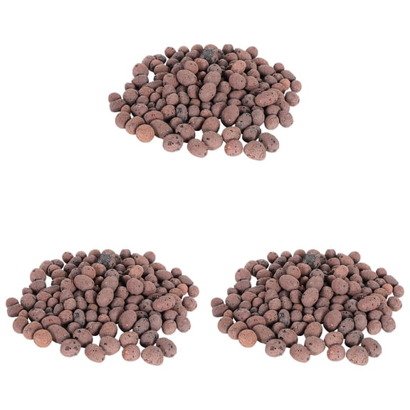 Jierger 3Pcs Expanded Clay Pebbles Grow Media Hydroponics 100g Garden Clay Pellets for Indoor Plants Hydroponic Growing Gardening Drainage Decoration Aquaponics