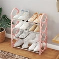 thumbnail image 1 of Jierger 4 Tier Stainless Steel Shoe Rack Easy To Install and Space Saving Shoes Organizer Standing Shoes Rack with Sturdy Frame Shoe Rack for Closet Entryway Bedroom Floor Outdoor, 1 of 7