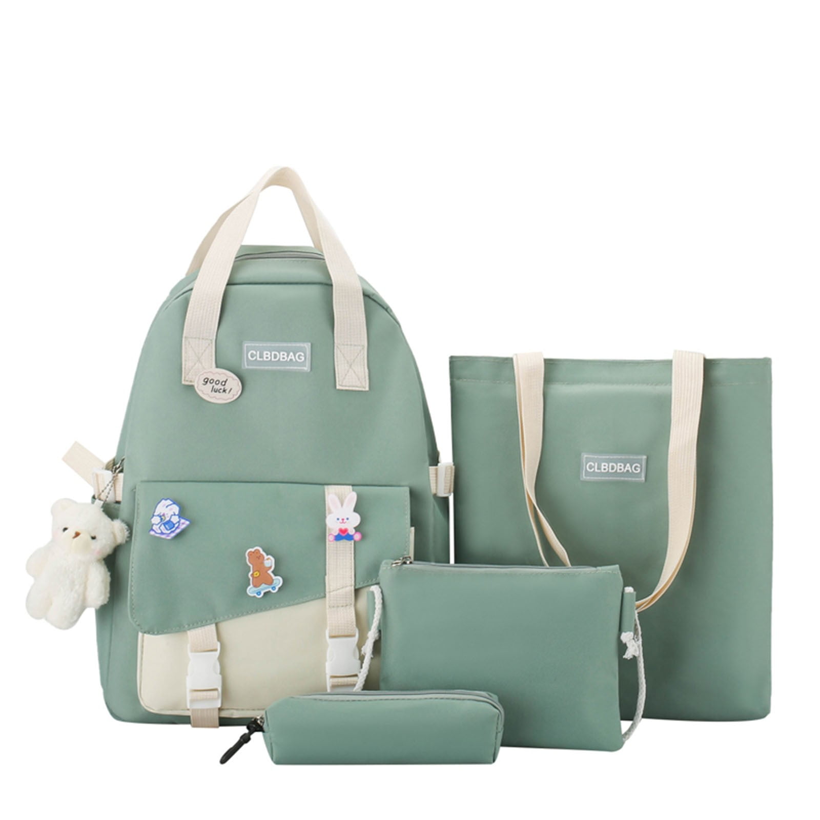 手提げ・レッスンバッグ・入園グッズ Outdoor-Inspired 4-Piece Bags for School Jierger 4pcs Female Students Fashion Outdoor Leisure School