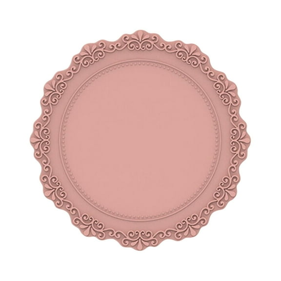 Jierger 6.69 inch Silicone Placemat Dish Mat Dining Silicone Placemat Coffee Mats Tea Time Mats for Dining Table, Reusable Mat,NonSkid Placemats,Easy to Clean, Dustproof,Perfect for Indoor Dining