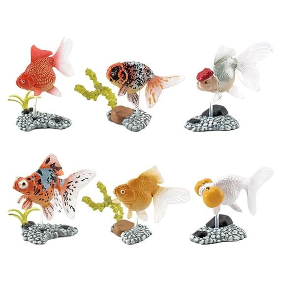 Jierger 6pcs Decoration Fish Pond Decoration Swimming Toys for Decorating Fish Tanks Artificial Aquarium Fish RealisticGoldfish Ornament Decorations for Aquarium Tank