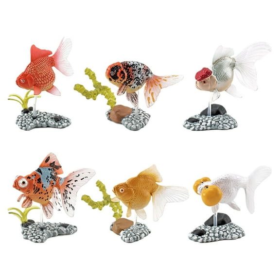 Jierger 6pcs Decoration Fish Pond Decoration Swimming Toys for Decorating Fish Tanks Artificial Aquarium Fish RealisticGoldfish Ornament Decorations for Aquarium Tank