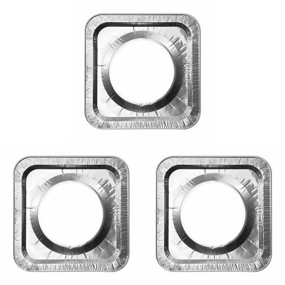 Jierger 8.5 Inch 24pcs Aluminum Foil Stove Burner Covers Disposable Square Oven Liner for Kitchen Stovetop, Oil Drip Pans, Electric Bib, Cooktop Replacement Guard, Gas Range Protectors