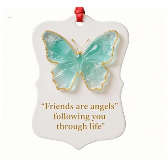 Jierger Acrylic For Friends Butterfly Shape Keepsake With "A Friend Is One Of The Nicest Things You Can Have" Quote Friend For Women Cute Matching for Home Office Table Shelf Decor