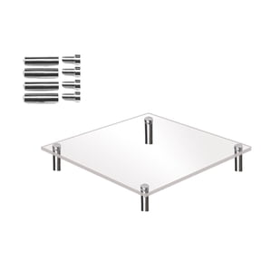 Jierger Acrylic Monitor Stand Riser, Clear Computer Monitor Riser, Desktop Organizer Stand for Office Accessories, Printer, Notebook, and All Flat Screen Display, Ergonomic Monitor Riser Stand