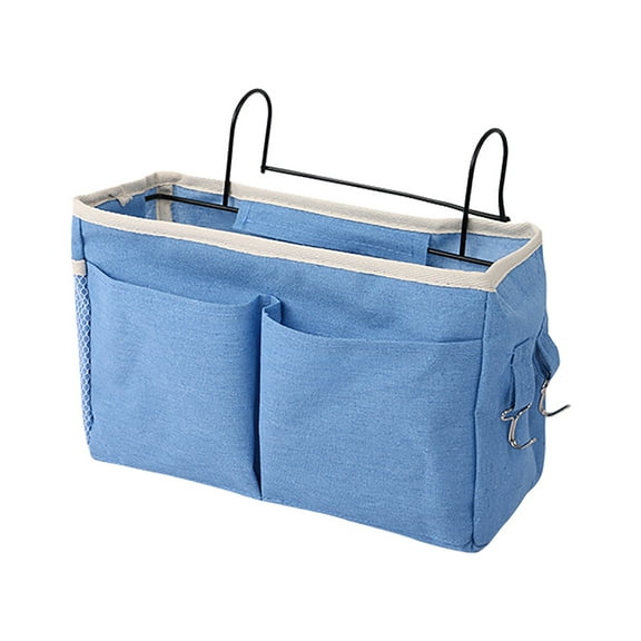 Jierger Bedside Caddy Hanging Bed Organizer Storage Bag Pocket for Bunk and Hospital Beds, College Dorm Rooms Baby Bed Rails, Camp 4 Pockets