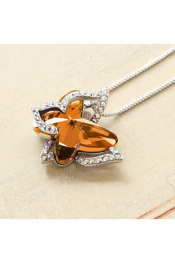 Butterfly Necklace with Premium Birthstone Jewelry Gifts for Women Birthday Anniversary Wedding Mother’s Day Gifts