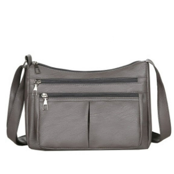 Jierger Casual Leather Fashion and Retro Versatile Leather Bag for Women Shoulder Purses and Handbags for Men Women Outdoor Travel Work