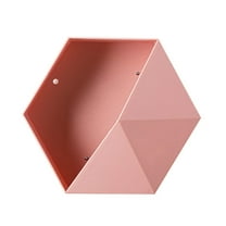 Jierger Ceramic Hexagon Wall Planter Shelf, Indoor or Outdoor Hanging Plant Pot Vase Midcentury Modern Room Decor Mini Flower Plant Succulents Honeycomb Floating Decoration