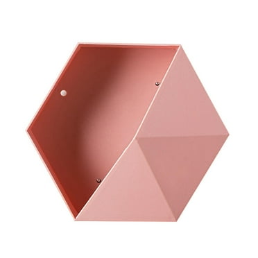 Jierger Ceramic Hexagon Wall Planter Shelf, Indoor or Outdoor Hanging Plant Pot Vase Midcentury Modern Room Decor Mini Flower Plant Succulents Honeycomb Floating Decoration