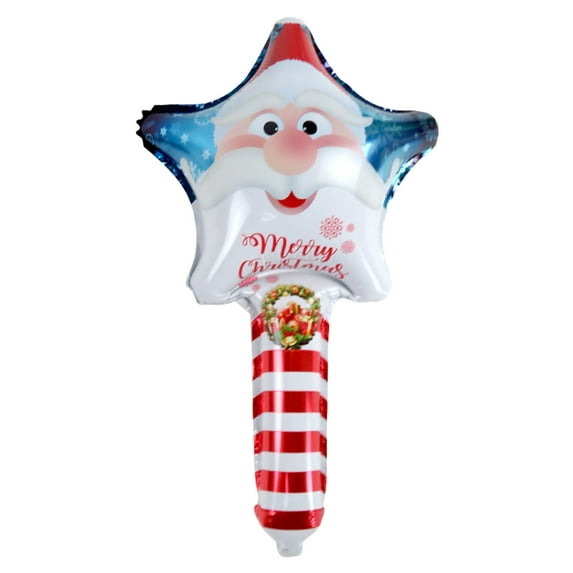 Jierger Christmas Inflatable Stick Cane Candy Deer Head Holding Decorative Balloons for Christmas Thanksgiving Holiday New Year Party Decoration