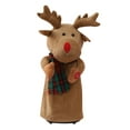thumbnail image 1 of Jierger Christmas Reindeer Decor Electric Musical Plush Toy, Dancing Singing Deer Doll with Swing Hop Motion, Xmas Gift Indoor Festive Decor for Holiday Party, Reindeer Christmas Decor for Kids, 1 of 7
