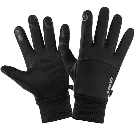 Jierger Clearance 1 Pair Autumn and Winter Warm Gloves Full Finger Waterproof Windproof and Cold Resistants Outdoor Sports Riding Motorcycle for Boys Girls, Winter Gloves for Sports Running Cycling