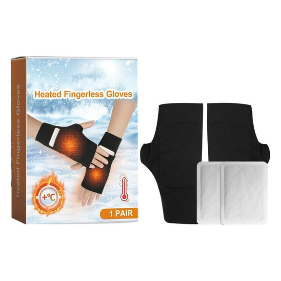 Jierger Clearance 1 Pairs Gloves Fingerless Compression Gloves Self Heating Gloves Winter Warm Coldproof Gloves for Women, Warm for Men and Women Cold Weather Winter Glove