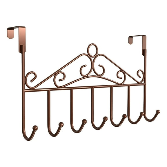 Jierger Clearance 1PC Over The Door Hooks Organizer, No Drill Door Hook Rack Convenient Door Back Storage Solution, Multi-Functional Door Hanger with 7 Hooks for Bathroom, Bedroom, Living Room Storage