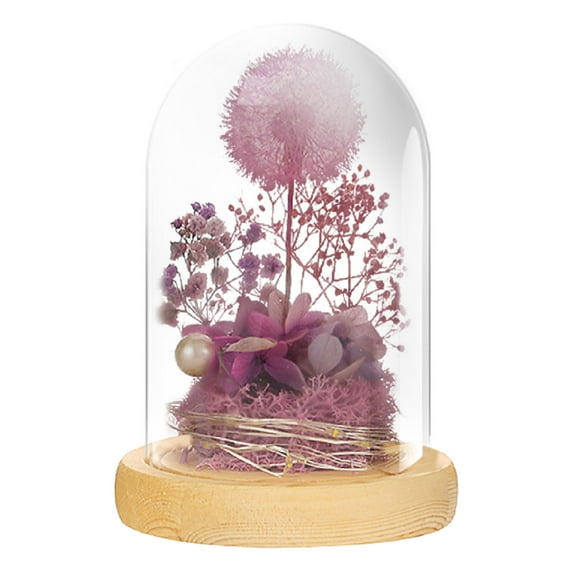 Jierger Clearance Artificial Flower Rose Gift Girl Valentine's Day with Glass Dome LED Light for Women Girls Mom Wife Sister Mothers Day Valentine's Day Birthday Wedding Decoration