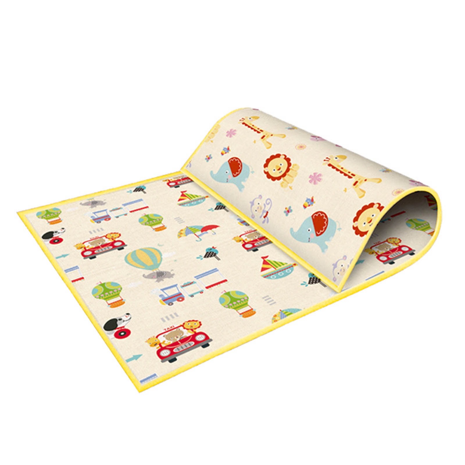 Jierger Baby Play Mat Foldable Baby Crawling Mat Reversible Baby Play Gym Mat Non-Slip for Floor Indoor Outdoor 71"x 59"x 0.2inch, Foldable and Washable