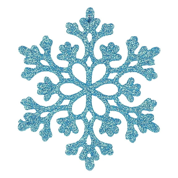 Jierger Clearance Christmas Light Blue Snowflake Ornaments Plastic Glitter Ornaments for Winter Christmas Tree Decorations Varies Craft Snowflakes for Home, Office, Fireplace, Mantle, Xmas Party