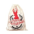 thumbnail image 1 of Jierger Christmas Santa Sack Large Christmas Canvas Gift Bag with Drawstring Reusable Personalized Best Gift for Extra Large Xmas Stuffers Presents Bags, Party Favor Decor 18.5" x 26.37", 1 of 5