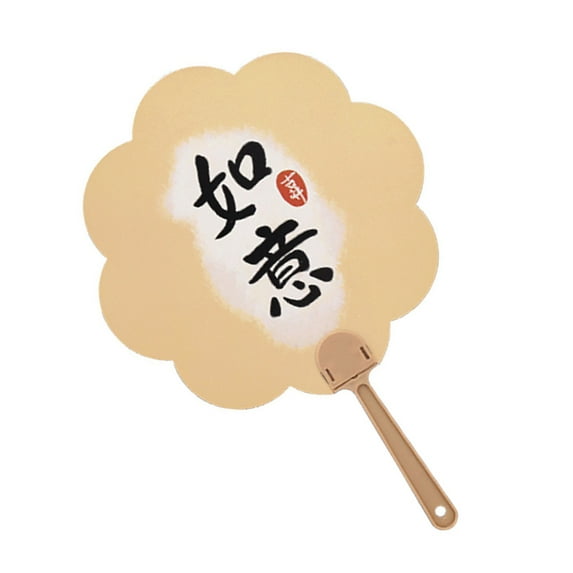 Jierger Clearance Rice Paper Fan Round Fan Paper Hand Fan Wedding Fan Decorative Painting Fan Calligraphys Fan Kids Rice Paper Fan for Wedding, Dancing, Party Favors DIY Decoration