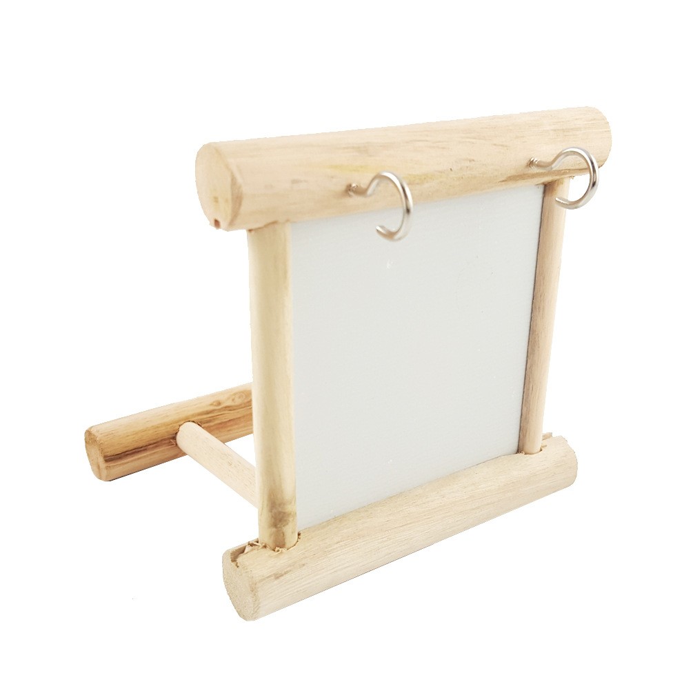 Visual Reference: Jierger Wooden Pet Mirror Parrot Toys Climb Accessories For Parrots