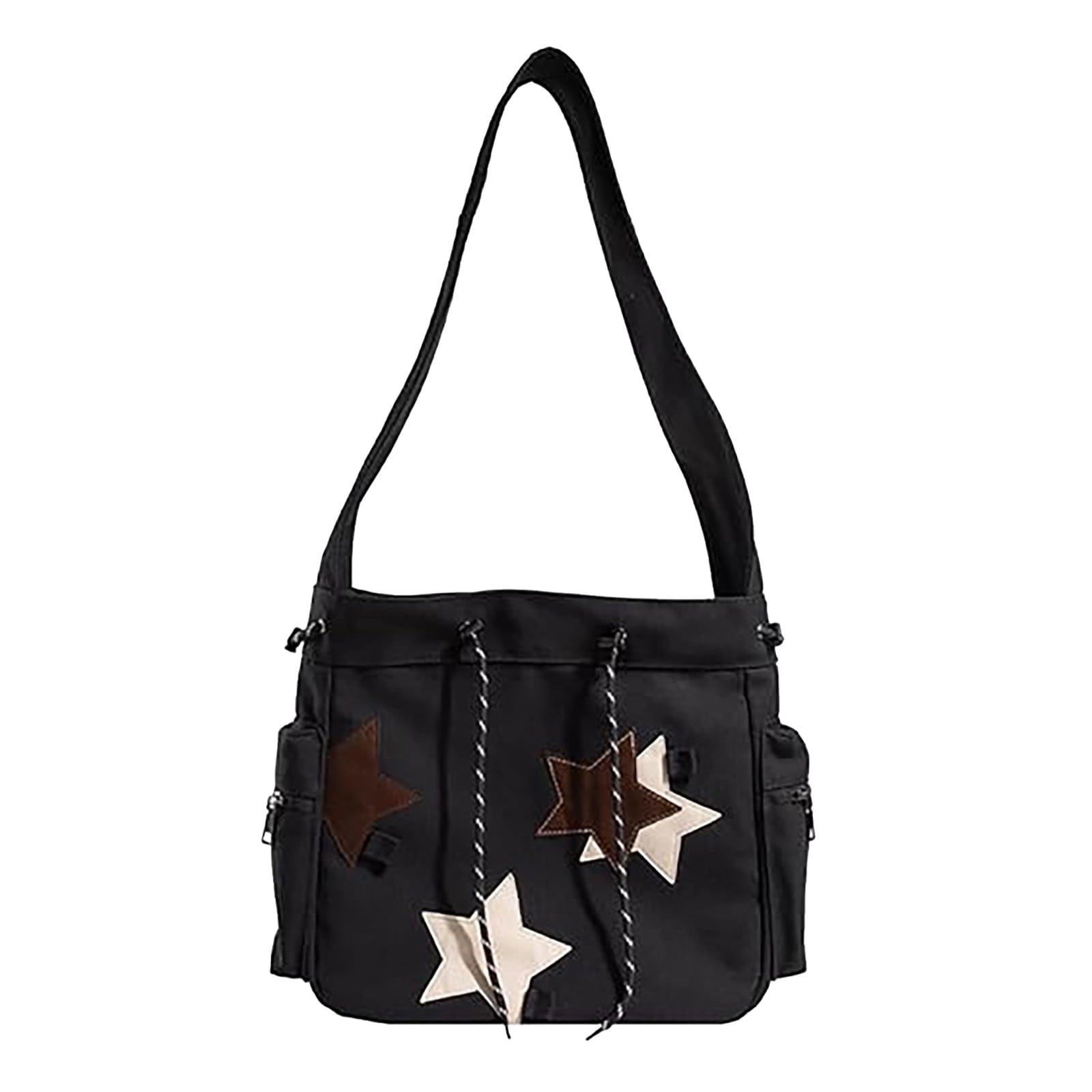Jierger Cute Kawaii Star Canvas Messenger Bag Cute tote Bags Small