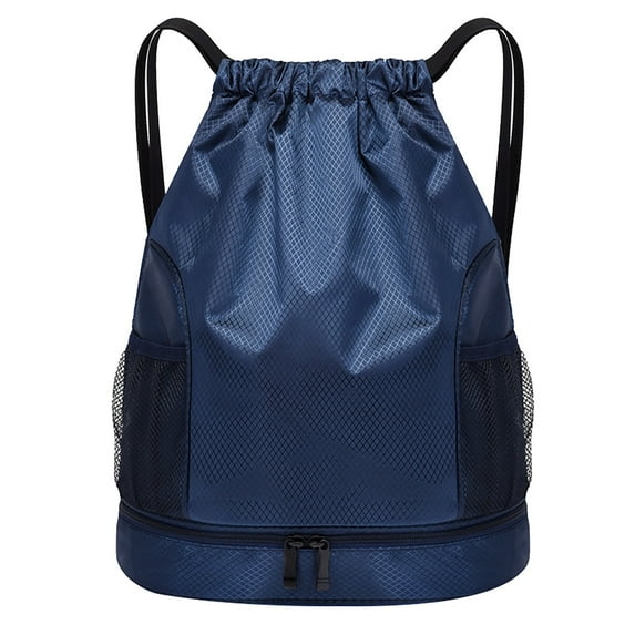 Jierger Drawstring Bag Lightweight String Backpack with Water Bottle Holder and Pockets Gym Sports Sackpack for Student&Adults School Classroom Office Home, Back to School Supplies