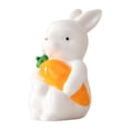 thumbnail image 1 of Jierger Easter Bunny Ceramic Ornament Set with Carrot Design, Cute Desktop Decor for Home, Office, Shelf and Entryway, Suitable for Easter and Christmas, 1 of 7