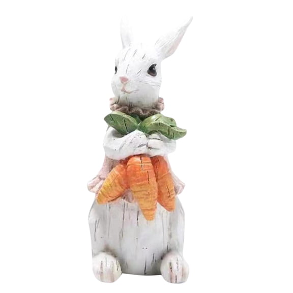 Jierger Easter Bunny, Easter Egg and Radish Easter Decorations, Set of Resin Ornaments for CreativeHome Design and Spring Holiday Styling