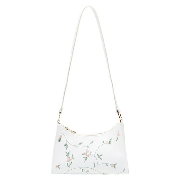 Jierger Fashion Women Artificial Leather Embroidery Underarm Bag Phone Bag Shoulder Bag Messenger Bag for Women Shoulder Purses and Handbags for Men Women Outdoor Travel