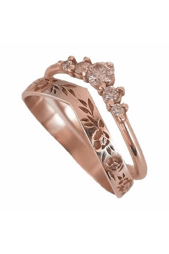 Finger Circlet 1 Pair Finger Circlet Solid Color V Shape Garland Shape Matching Women Circlet Set Wedding Gift Women Circlet Set  for Halloween Christmas Valentine Party Birthday Gift