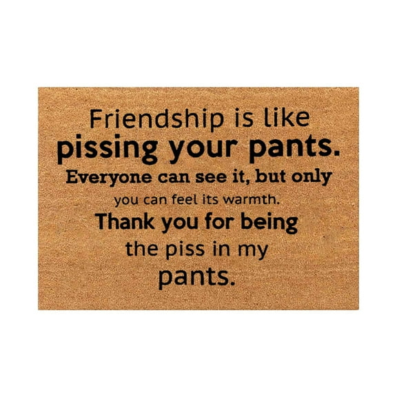 Jierger Front Door Mat Indoor Outdoor Entrance, Friendship Lasts English Doormat Rug Door Mat Front Door Outdoor Entrance Porch Mat with Slip Polyester Floor Mat 23.6" x 15.7"