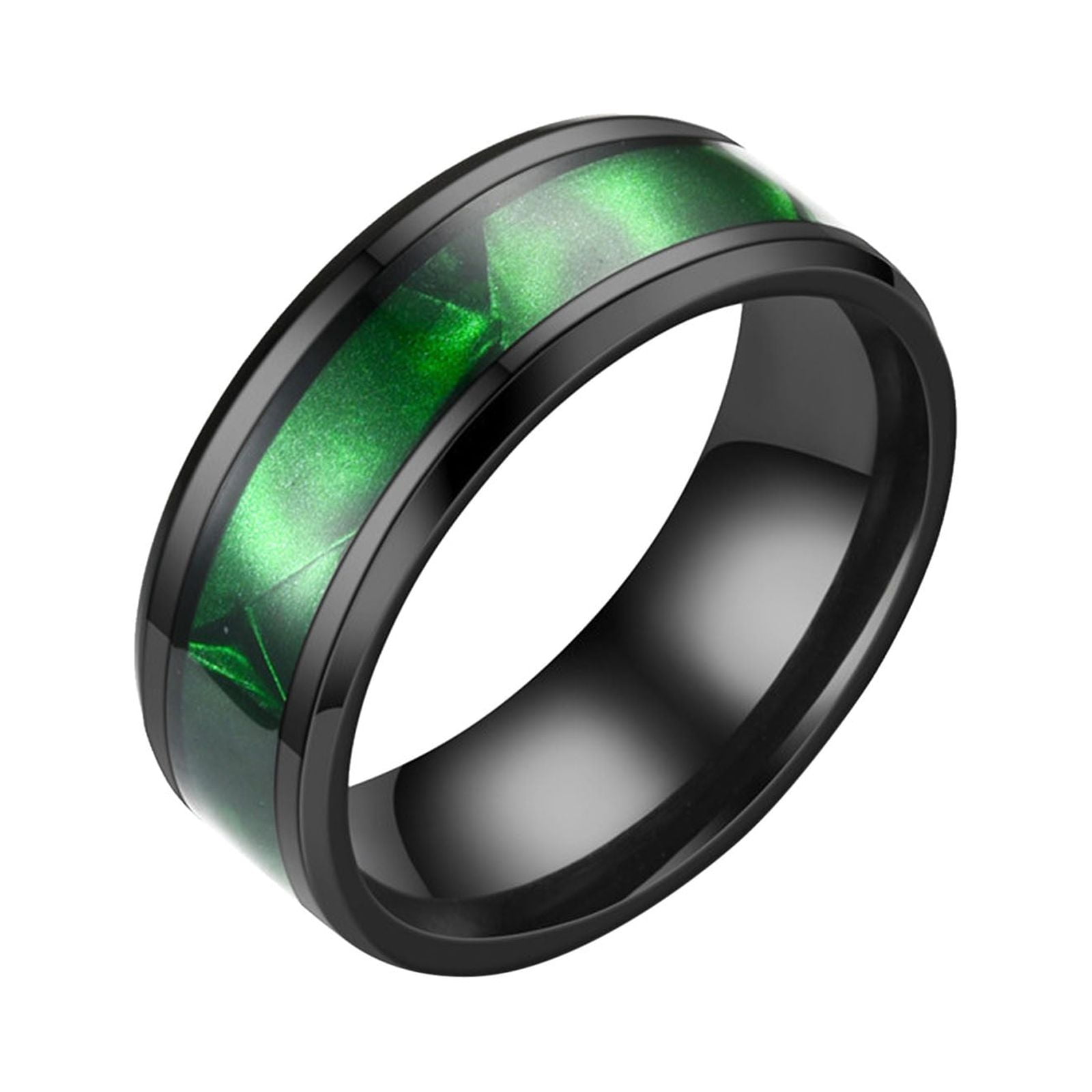 Jierger Frosted Silk Pattern Inlaid Rhinestone Ring Alloy Women