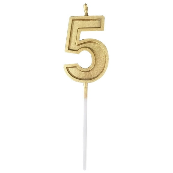 Jierger Gold Number Birthday Numeral Candles Number Cake Decor for Adults/Kids Party Decorative Natural Candles with Long Lasting for Mother's Day Birthday Anniversary