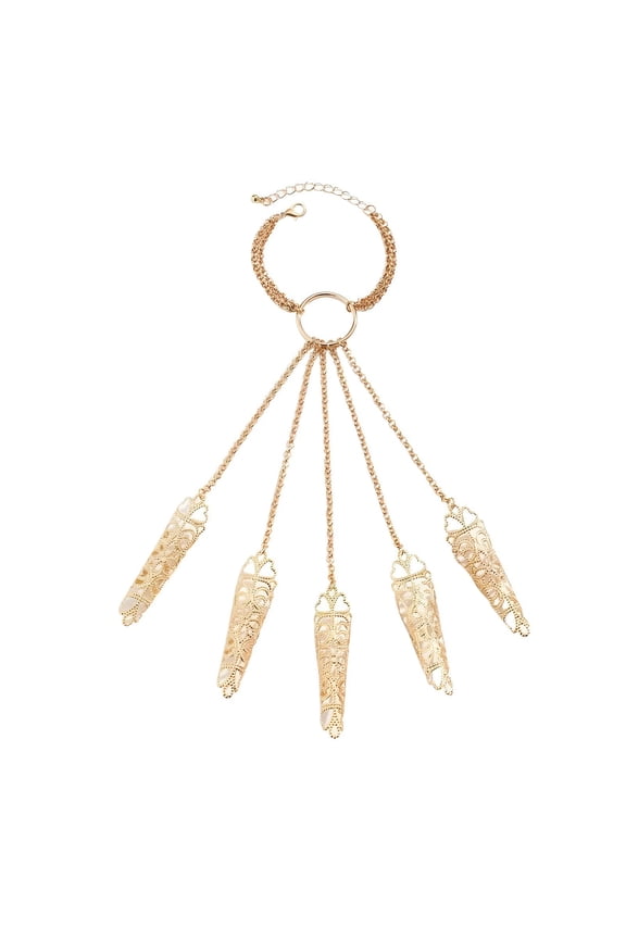 Gothic Halloween Chain Finger Bracelet Personalized Tapered Tassel Nail Hand Back Chain for Birthday Mothers day Thanksgiving Christmas Valentine's Day Teacher Appreciation Gifts