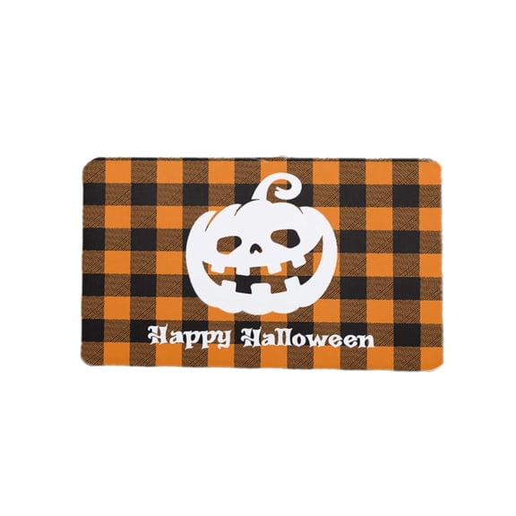Jierger Hallo-ween Pumpkin Floor Mats Holiday Decoration Atmosphere Living Room Carpet Bedroom Door Floor Mats Porch Cartoon Floor Mat