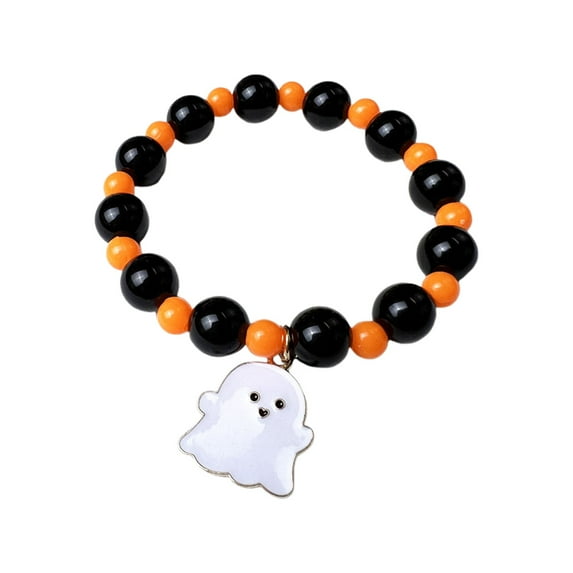 Jierger Halloween Beads Barecelet Gift for Women Female Halloween Decorations for Womens Colorful Bracelets for Birthday Mothers day Thanksgiving Christmas Halloween Teacher Appreciation Gifts