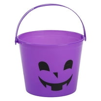 Jierger Halloween Bucket Halloween Jack O Candy Basket Pumpkin Pails Cauldron Kettle Candy Holder for Trick or Treating, Halloween Pails with Handle for Kids Party Favors Supplies Props