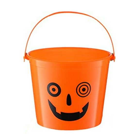 Jierger Halloween Bucket Halloween Jack O Candy Basket Pumpkin Pails Cauldron Kettle Candy Holder for Trick or Treating, Halloween Pails with Handle for Kids Party Favors Supplies Props