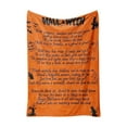thumbnail image 1 of Jierger Halloween Throw Blanket for Couch and Bed Hat Black Bats and Decorated Pumpkins Print On Soft Blanket for Kids and Adult Suitable for Constant Temperature Blanket In Air Conditioned Room, 1 of 9
