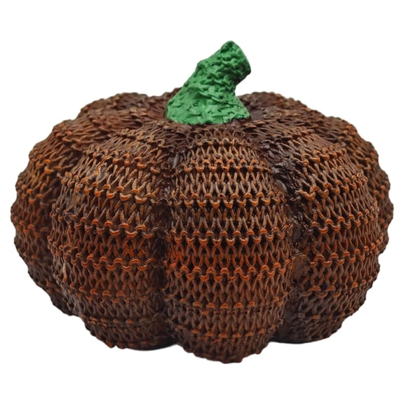 Jierger Hand Painted Resin Jack O'Lantern Pumpkin Figurine, Classic Halloween Fall Desktop Ornament for Thanksgiving Autumn Mantel Table Décor, Indoor Home Holiday