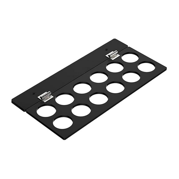 Jierger Holder Drawer 12 Coffee Pods Storage Sliding Black Metal Beverage Pod Holders for Table, for Kitchen Countertops, Dining Table, Indoor & Outdoor