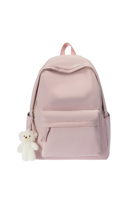 Japanese Simple Backpack 2024 New Korean Fashion Versatile Middle School Student School Bag Large Capacity Travel Bag 11.81x15.74 inch (L x H)