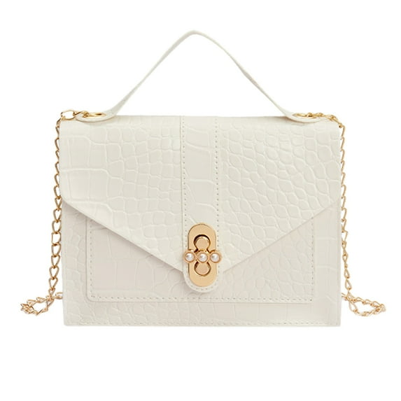 Jierger Ladies Fashion Hasp Chain Small Square Bag Shoulder Bag Messenger Bag Hand Bag for Women Shoulder Purses and Handbags for Men Women Outdoor Travel Work