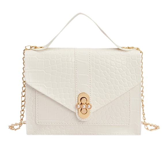 Jierger Ladies Fashion Hasp Chain Small Square Bag Shoulder Bag Messenger Bag Hand Bag for Women Shoulder Purses and Handbags for Men Women Outdoor Travel Work