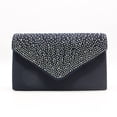 thumbnail image 1 of Jierger Ladies Large Evening Satin Bridal Diamante Ladies Clutch Bag Party Prom Envelope Party Handbag Bridal Prom Purse, 1 of 8