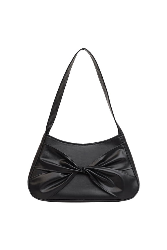 Ladies Shoulder Bag Solid Color Bow Personality Simple Armpit Square Bag for Women Shoulder Purses and Handbags